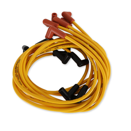 ACCEL Spark Plug Wire Set- Super Stock Graphite Core 8mm-Chevy 5.0/5.7L 1975-82-Yellow - 4050
