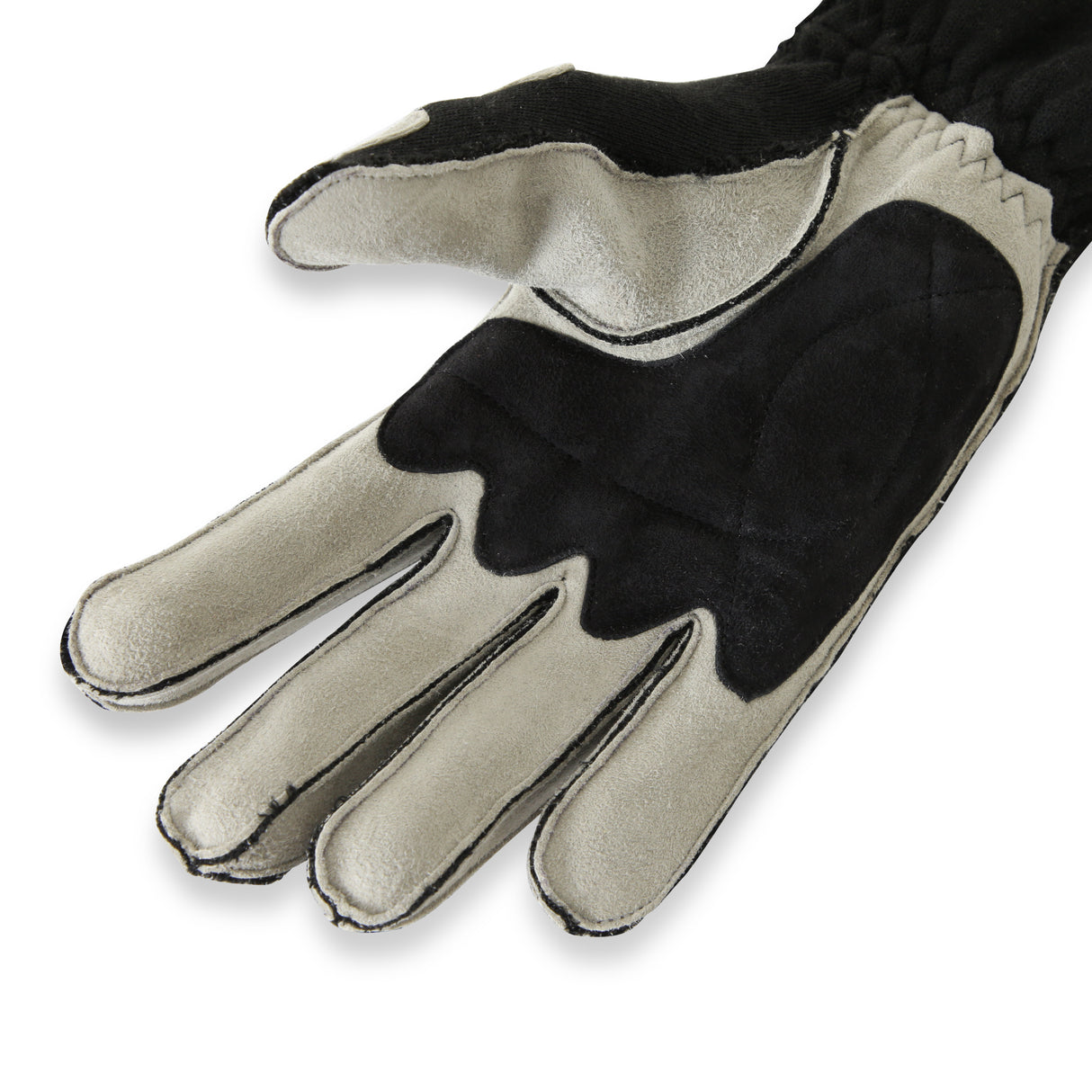 Racequip SFI 3.3/5 Black / Gray Outseam Long Gauntlet Nomex Race Gloves - Medium - 359603RQP