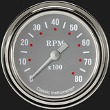 Classic Instruments Silver Gray 2 5/8" Tachometer - SG383SLF