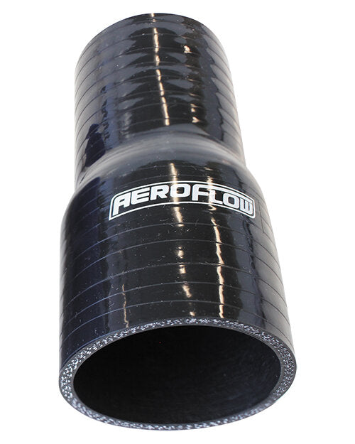 Aeroflow Gloss Black Straight Silicone Reducer / Expander Hose 3" (76mm) to 2-1/2" (63mm) I.D (AF9201-300-250)