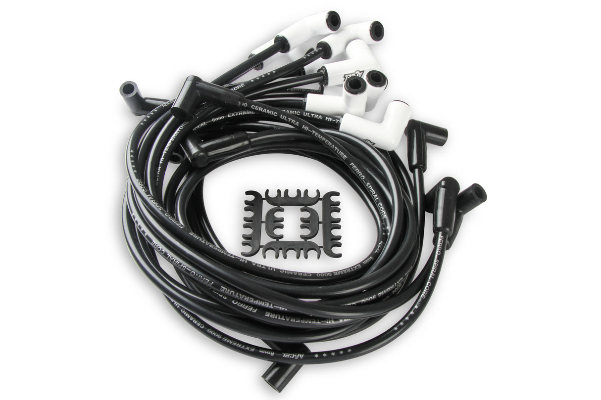 ACCEL Spark Plug Wire Set - Chevy Small Block with HEI 75-86 Wires Under Valve Cover - 9018C