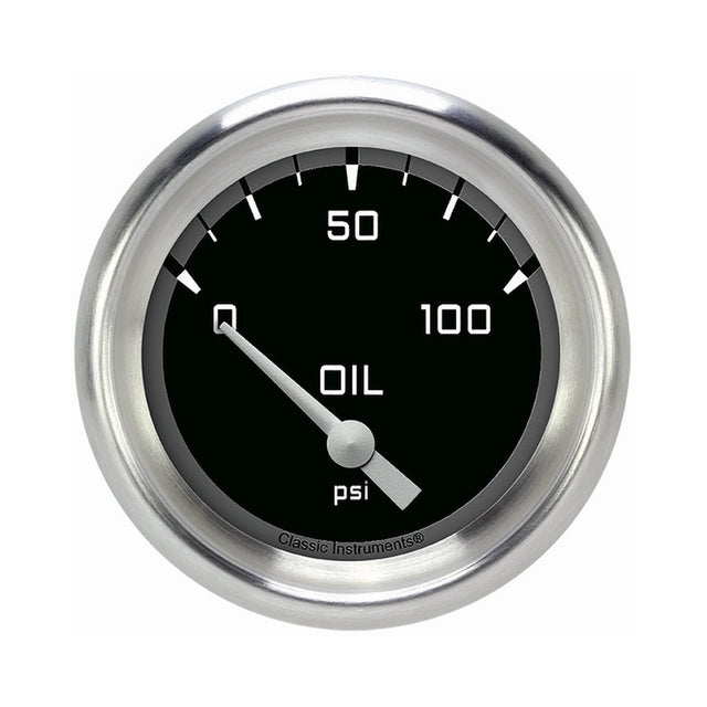 Classic Instruments Autocross Gray 2 5/8" Oil Pressure Gauge - AX281GAPF