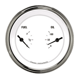 Classic Instruments WHITE HOT 3IN DUAL - FUEL & OIL - WH72SLC