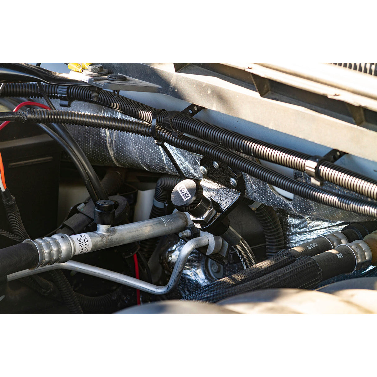 B&M Locking Auto Trans Dipstick & Tube - Billet Aluminum/Stainless Steel Braided - 22173