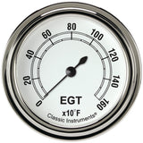 Classic Instruments Classic White 2-5/8" Exhaust Gas Tempature Gauge - CW398SLF
