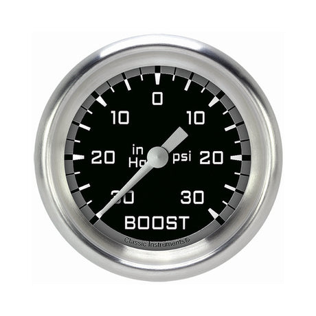 Classic Instruments Autocross Gray 2 5/8" Boost/Vacuum Gauge - AX341GAPF