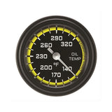Classic Instruments Autocross Yellow 2-1/8" Oil Temperature Gauge - AX128YBLF