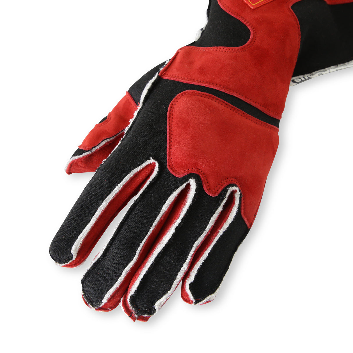 Racequip SFI 3.3/5 Red / Black Outseam Long Gauntlet Nomex Race Gloves - Small - 359102RQP