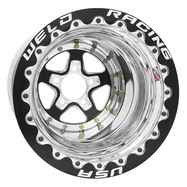 Weld Aluma-Star 15 x 12" Wheel, Black, Double Beadlock for M/T - WE88B-512282MB WE88B-512282MB