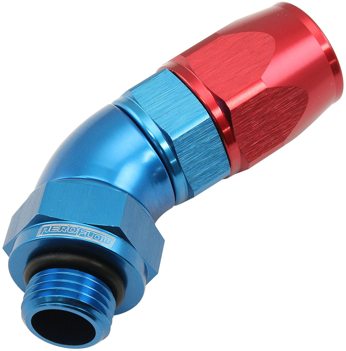 Aeroflow ORB Taper Swivel 45° Hose End -6 ORB to -6AN - AF582-08-06D AF582-08-06D