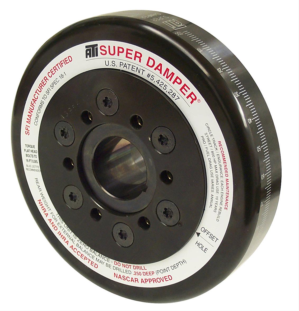 ATI Super Damper SFI 18.1 Harmonic Balancer - 7.074 in OD - Black Oxide - Internal Balance - Mopar B / RB-Series / 426 Hemi 917127E