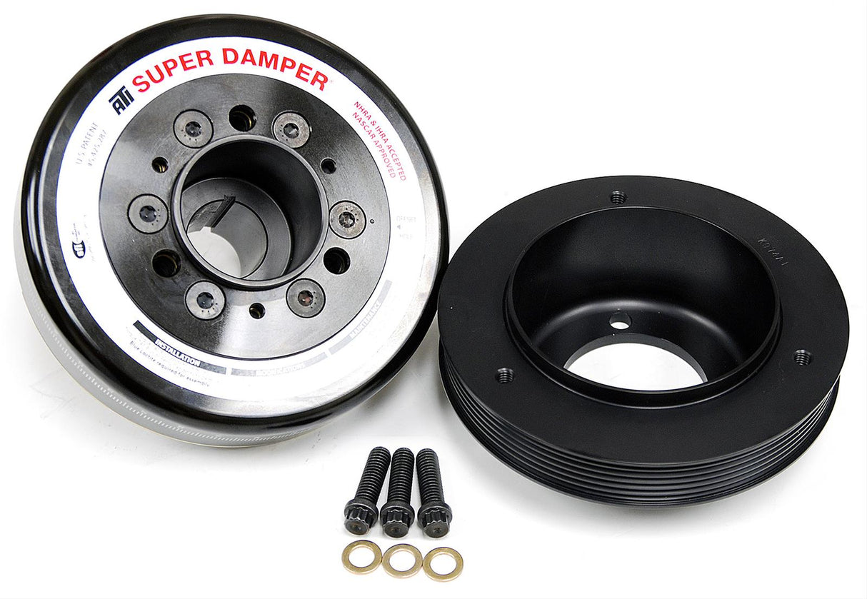 ATI Serpentine Super Damper Harmonic Balancer 7.074" OD SFI-18.1 Aluminum/Steel - Black