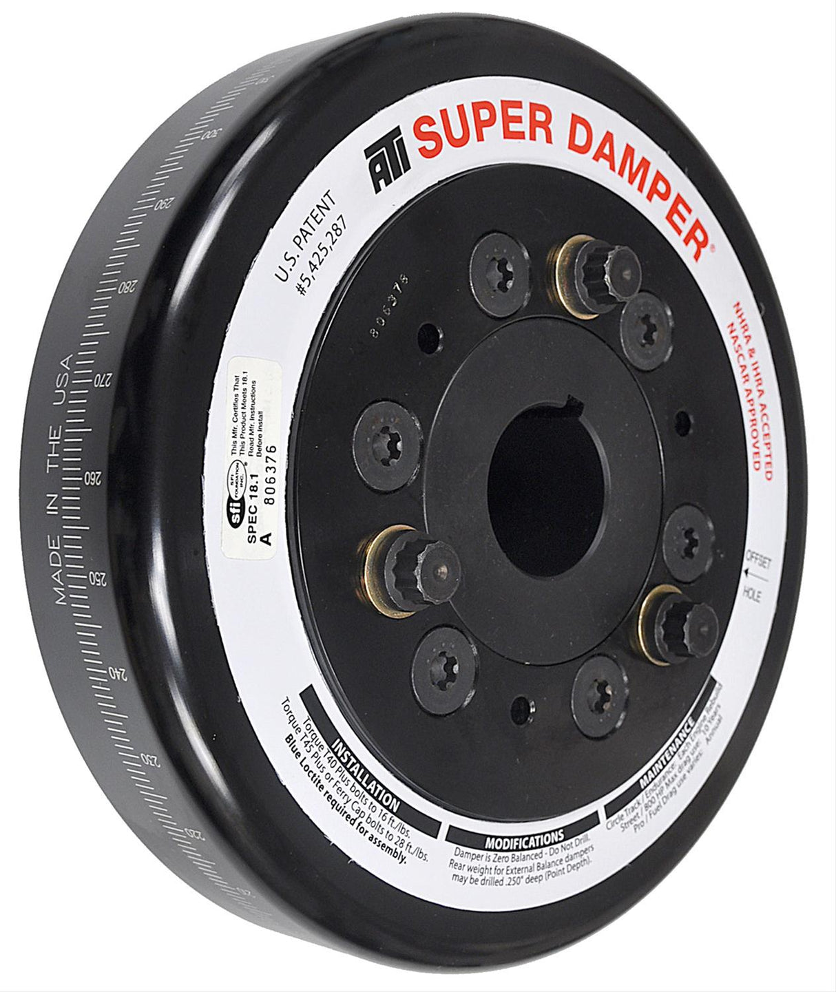 ATI Super Damper Harmonic Damper - SB Chevy - 7" Diameter - Steel - Internal Balance