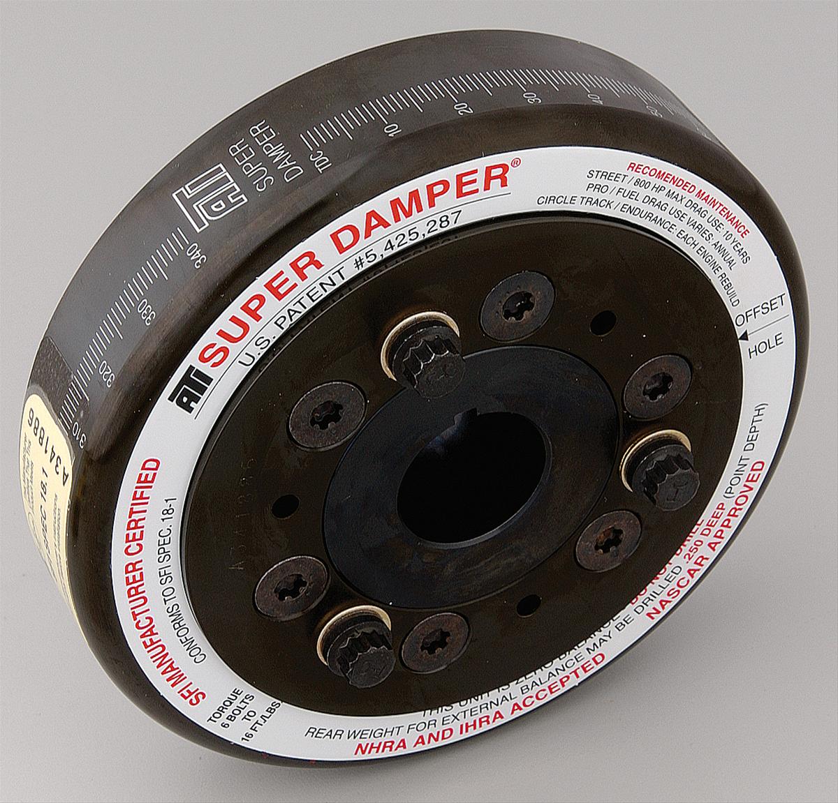ATI Super Damper SFI 18.1 Harmonic Balancer - 7.074 in OD - Black Oxide - Internal Balance - Small Block Chevy
