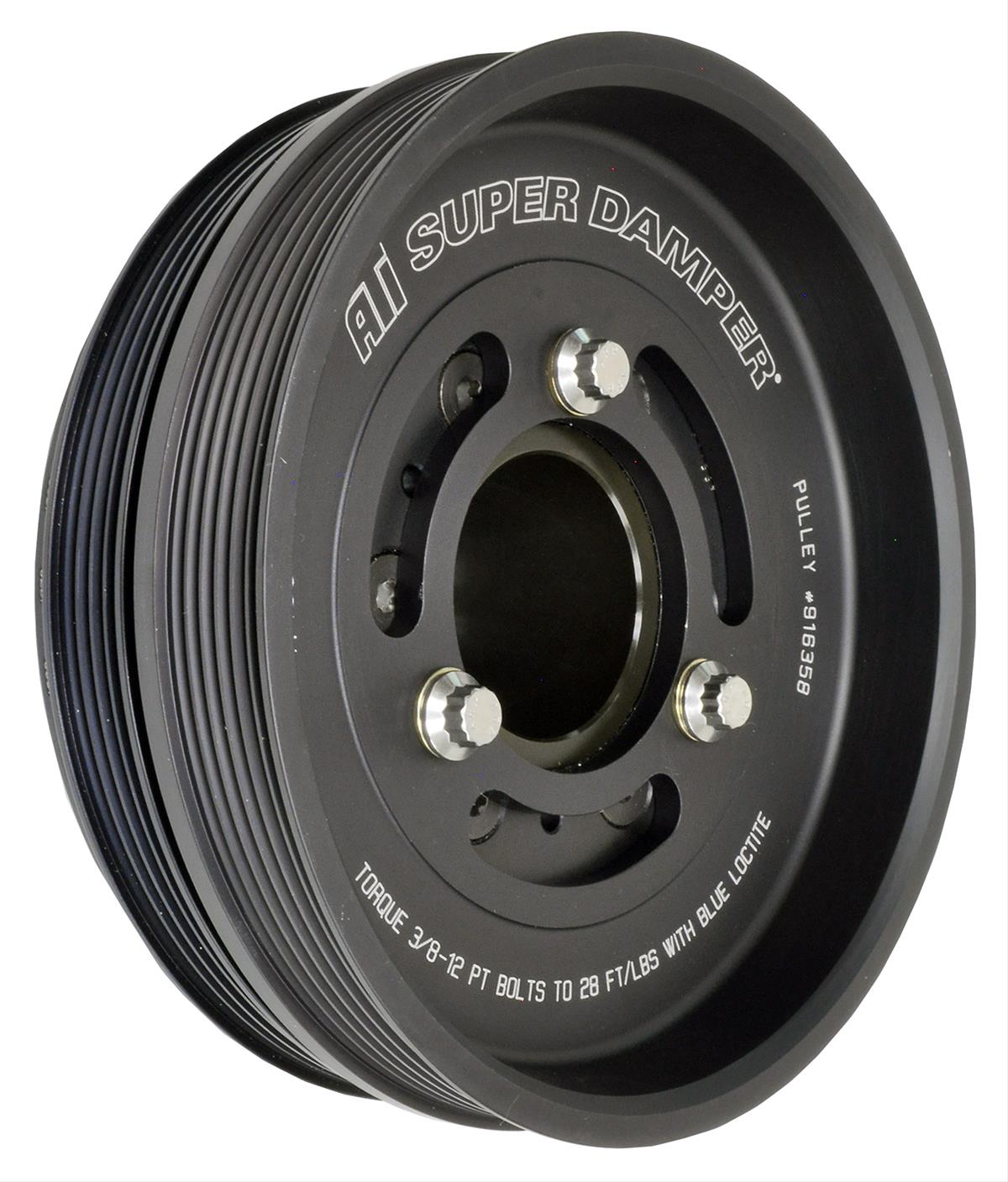 ATI Serpentine Super Damper - SFI 18.1 - Harmonic Balancer - 7.525 in OD - Black - Internal Balance - GM LS-Series