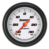 Classic Instruments Velocity White 2-1/8" Boost/Vac Gauge - VS141WBLF