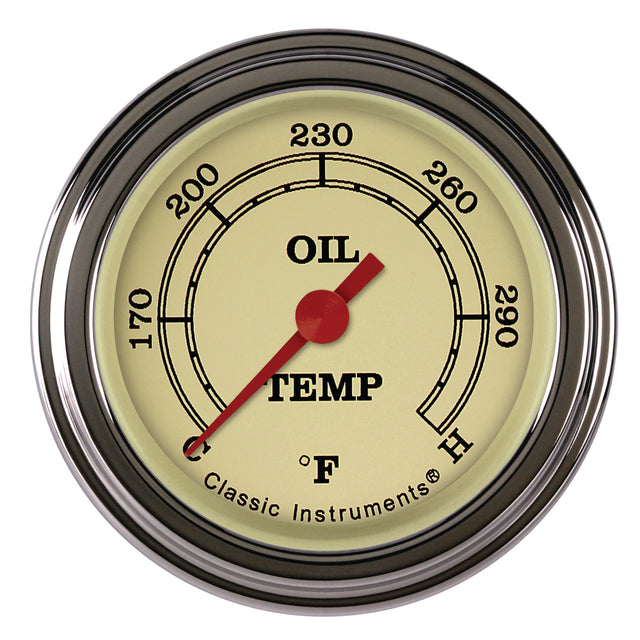 Classic Instruments Vintage 2-1/8" Oil Temperature Gauge - VT128SLF