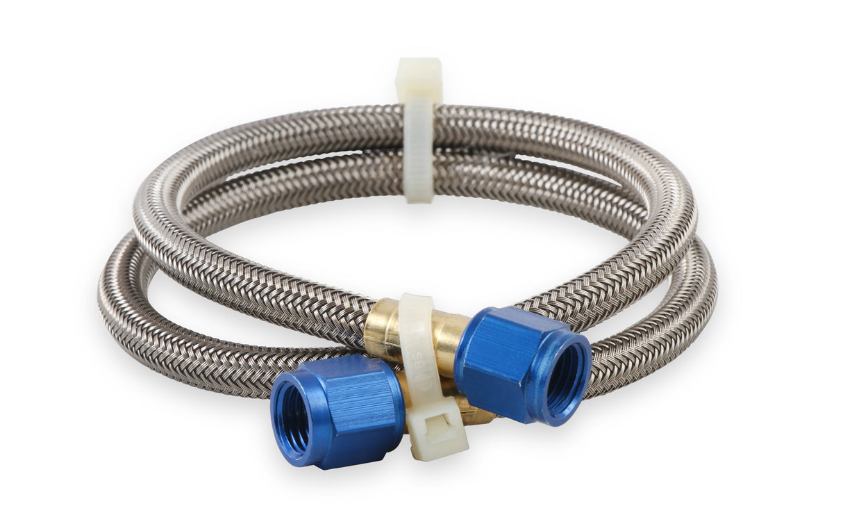 NOS Stainless Steel Braided Hose -4AN 2-foot Blue - 15230NOS