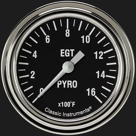 Classic Instruments Hot Rod 2 5/8" Exhaust Gas Temp. Gauge - HR398SLF