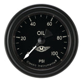Classic Instruments Moal Bomber 2-1/8" Oil Pressure Gauge - MA181BLF