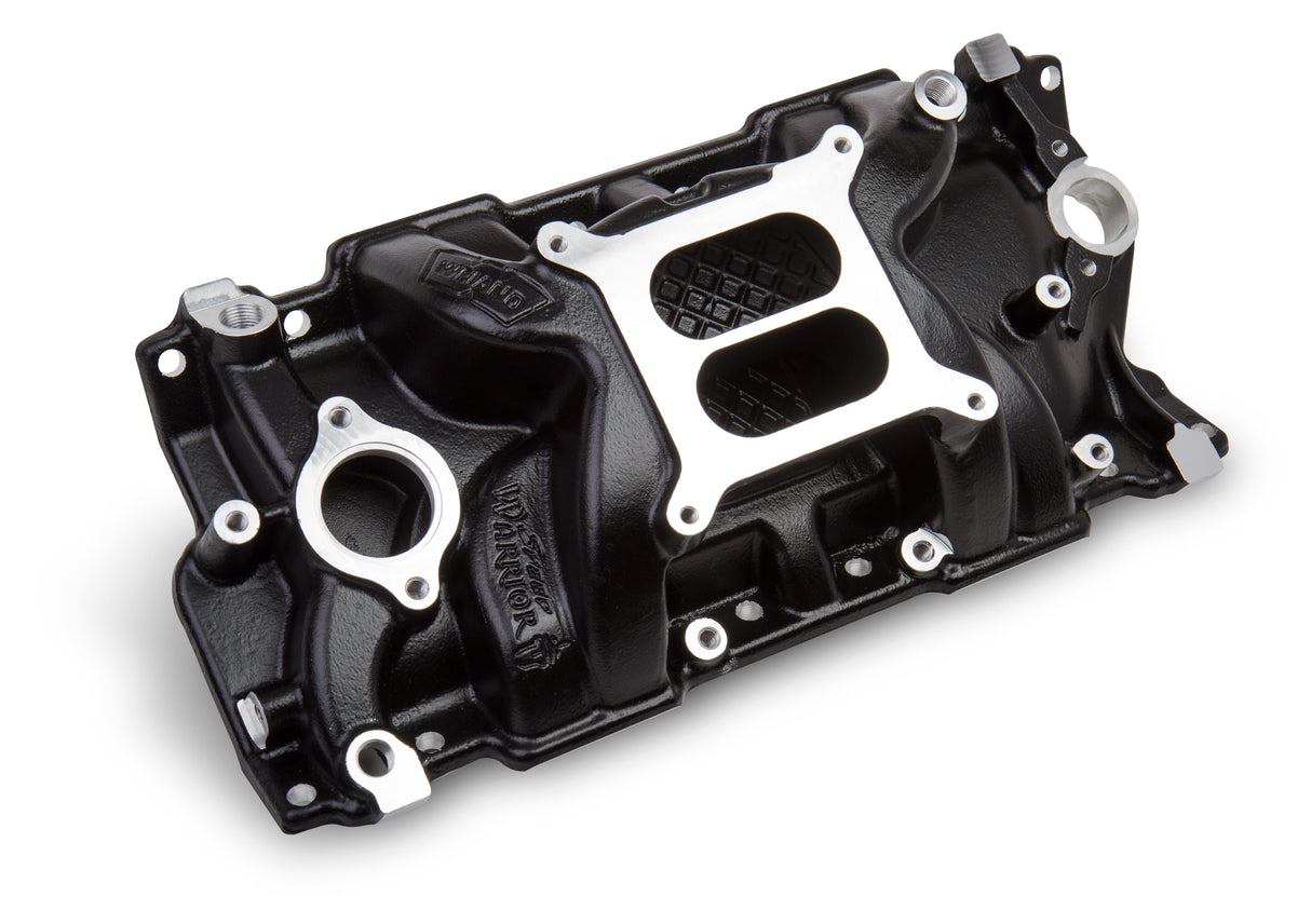 Weiand Speed Warrior Intake - Chevy Small Block V8 - Black Ceramic Coated - 8150BK