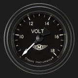 Classic Instruments Moal Bomber 2 1/8" Voltage Gauge - MA130BLF