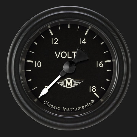Classic Instruments Moal Bomber 2 1/8" Voltage Gauge - MA130BLF