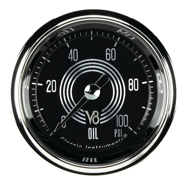 Classic Instruments V8 Speedster 2-1/8" Oil Pressure Gauge - V8SR181SHC