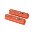 Holley 241-249 Vintage Finned Valve Cover - "" Script - SBC - Center Bolt - Factory Orange Machined