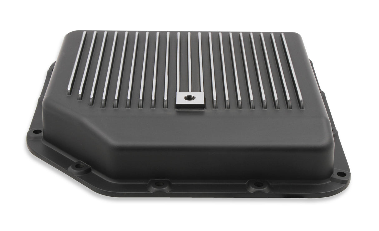 Mr Gasket Transmission Oil Pan - Black Aluminum - 9795BMRG