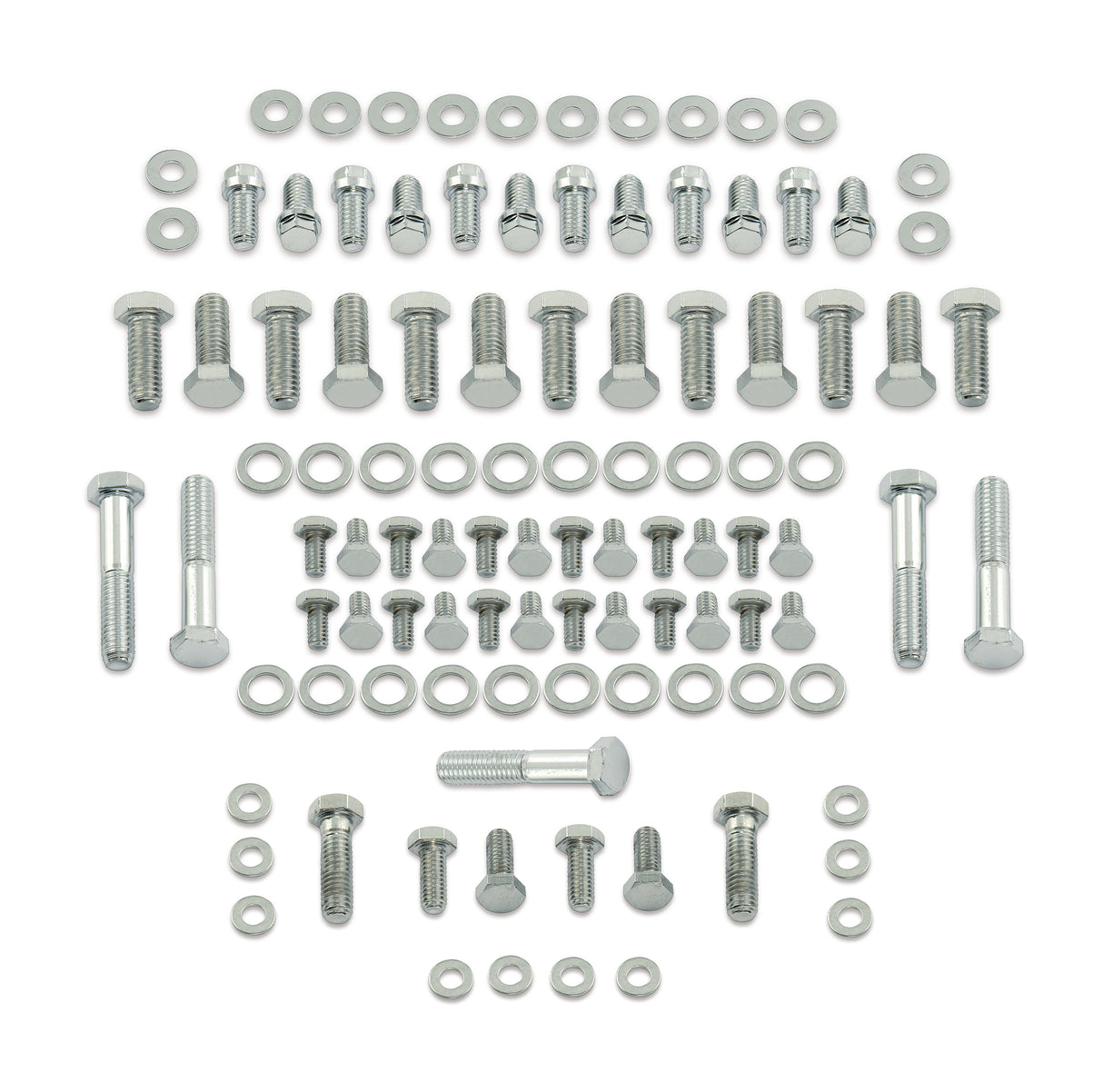 Mr Gasket Deluxe Engine Bolt Kit - Chrome - 5001
