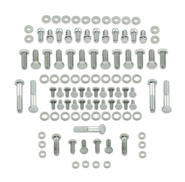 Mr Gasket Deluxe Engine Bolt Kit - Chrome - 5001