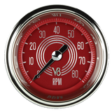 Classic Instruments V8 Red Steelie 2 1/8" Tachometer - V8RS183SHC