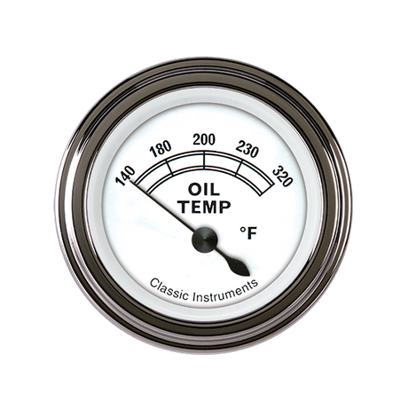Classic Instruments Classic White 2 1/8" Oil Temp - CW28SLF