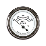 Classic Instruments Classic White 2-1/8" Oil Temperature Gauge - CW28SLC