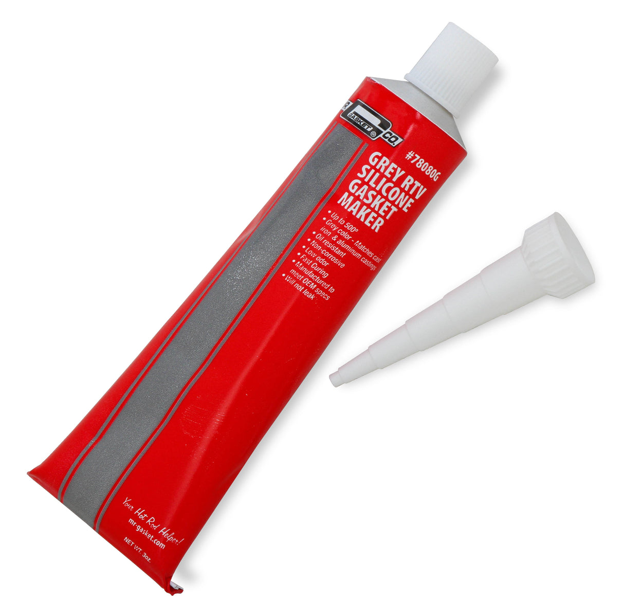 Mr Gasket Silicone RTV - Grey - 3 Oz. Tube - 78080G
