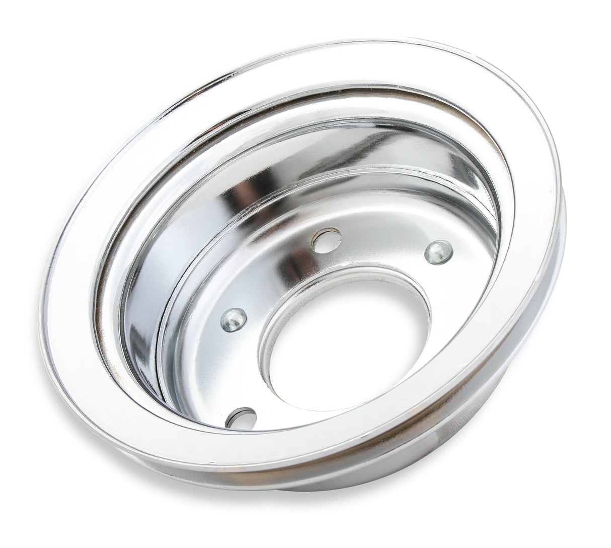 Mr Gasket Chrome Crankshaft Pulley - Single Groove - 8827