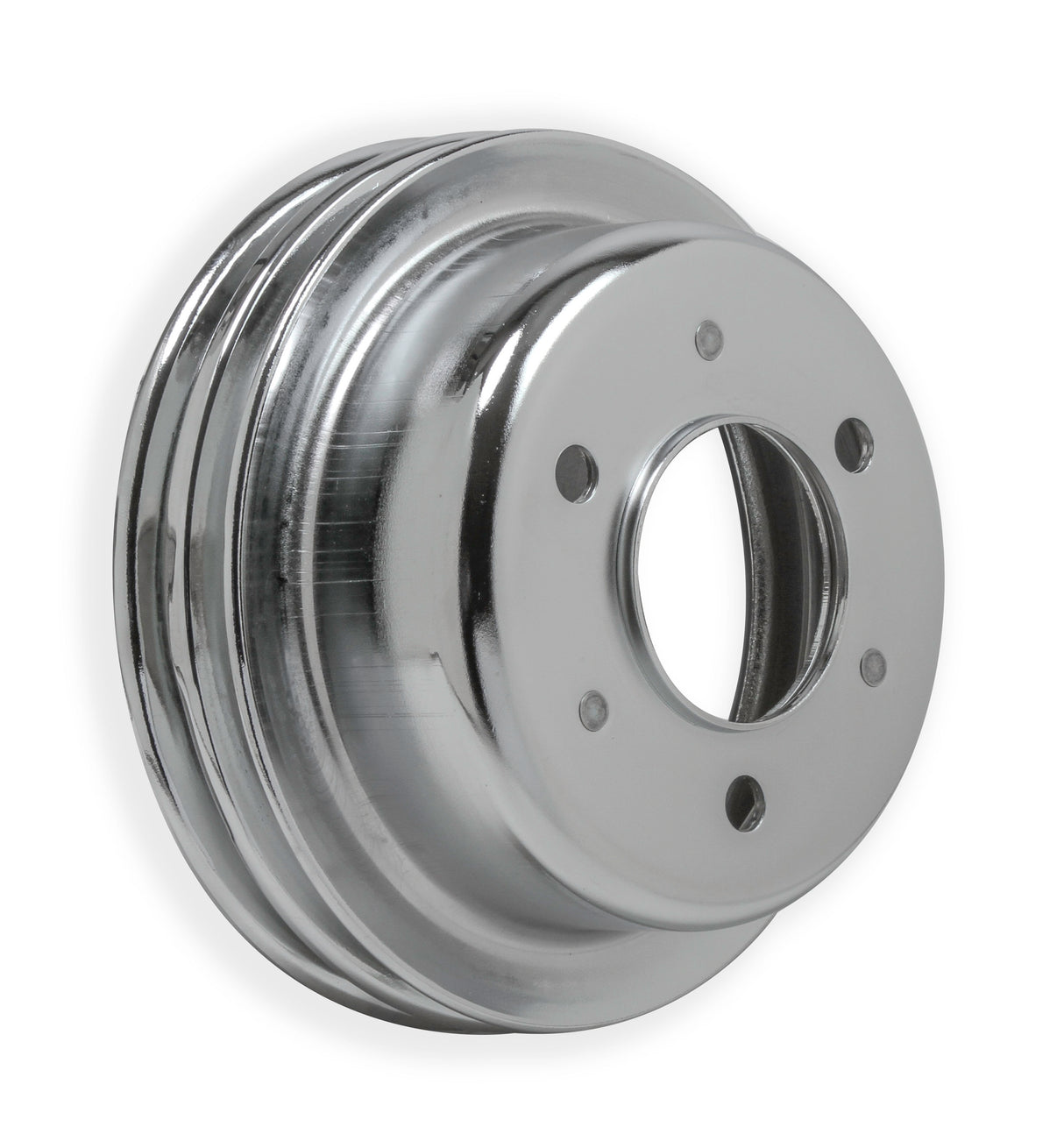 Mr Gasket Chrome Crankshaft Pulley - Double Groove - 8830MRG