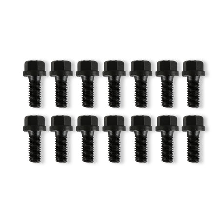 Mr Gasket Header Bolts - 5/16-18 x 3/4 Inch Hex Head - Black Oxide - 976