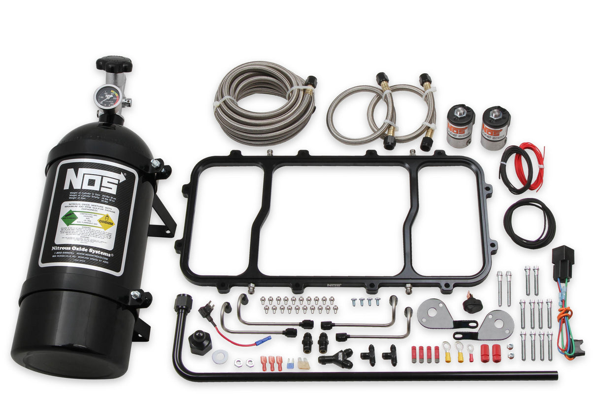 NOS Dry Nitrous Plate System for Holley LS Hi Ram Intake Manifold - Black - 05500BNOS
