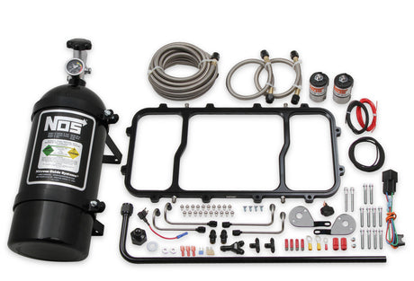 NOS Dry Nitrous Plate System for Holley LS Hi Ram Intake Manifold - Black - 05500BNOS