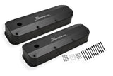Holley 890007B Sniper Valve Cover - Fabricated Aluminum - Ford Big Block - Black Finish