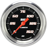 Classic Instruments Velocity Black 2-5/8" Air Pressure Gauge - VS318BAPF