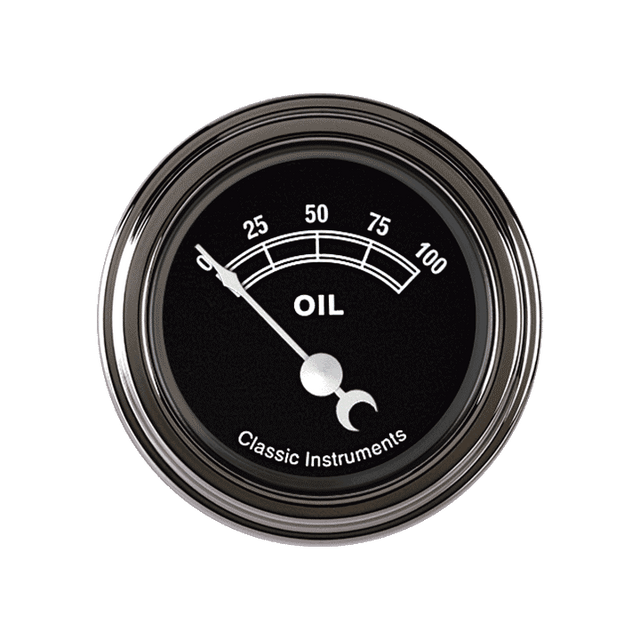 Classic Instruments TRADITIONAL 2IN OIL PRESS - TR81SLC