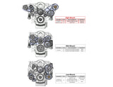 Holley 20-141BK LS High-Mount A/C Accessory Drive Kit - Includes SD508 A/C Compressor, Tensioner, & Pulleys- Black Finish