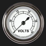 Classic Instruments Classic White 2 1/8" Voltage Gauge - CW130SLF