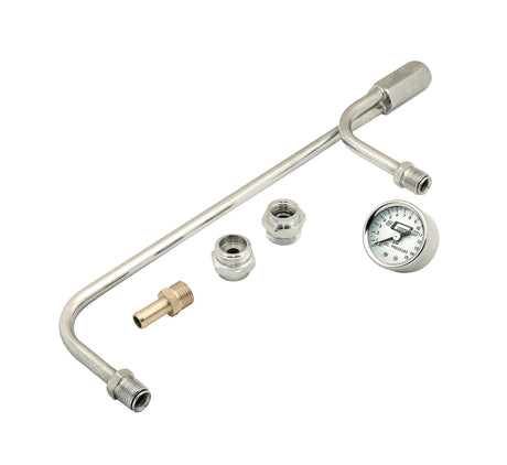 Mr Gasket Mr. Gasket Fuel Line Kit with Gauge & Fittings - Chrome - 1559