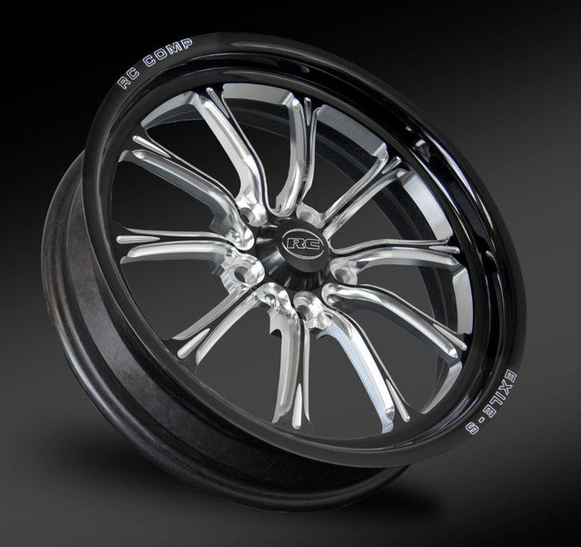 RC Comp Exile-S 17" x 6" Front Wheel, Black with Eclipse Finish - RCCFW37C1Q-05E RCCFW37C1Q-05E