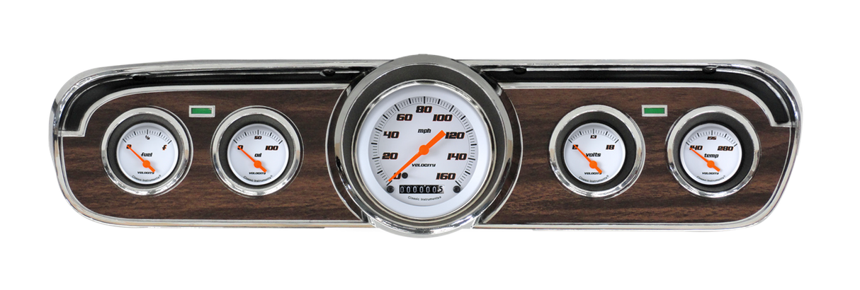Classic Instruments Velocity Series White 1965-66 Mustang Package - MU65VSW00