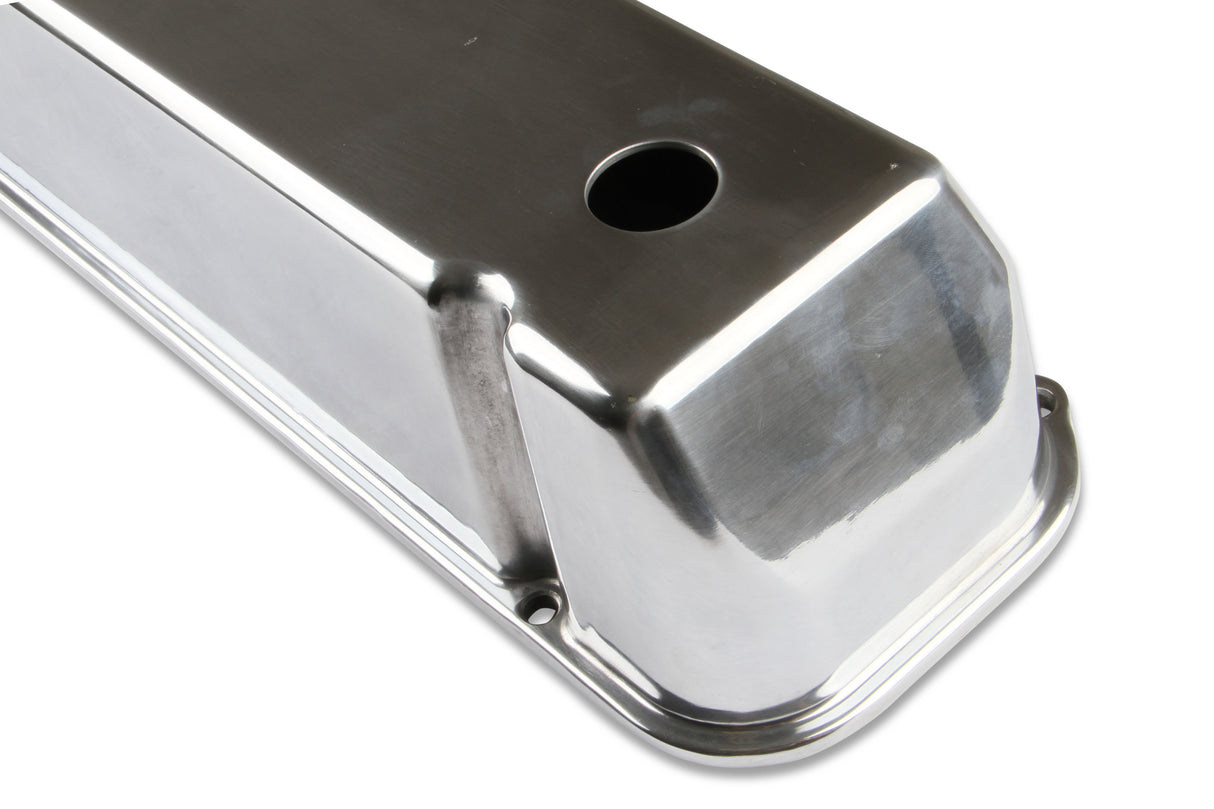 Mr Gasket Cast Aluminum Tall Valve Covers - Polished - 6873G